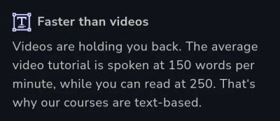 Reading faster than watching